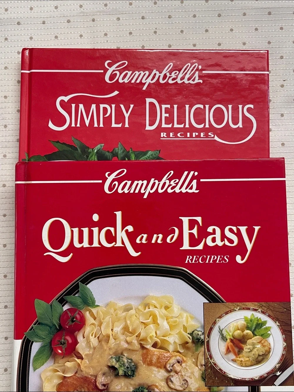 Campbell’s Soup Simply Delicious Recipe cookbook Set of 2